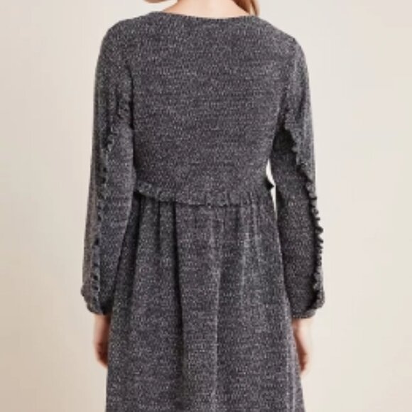 Anthropologie Ro & De Stella Ruffled Mini Sweater Dress in Green SP NWOT - Picture 4 of 7